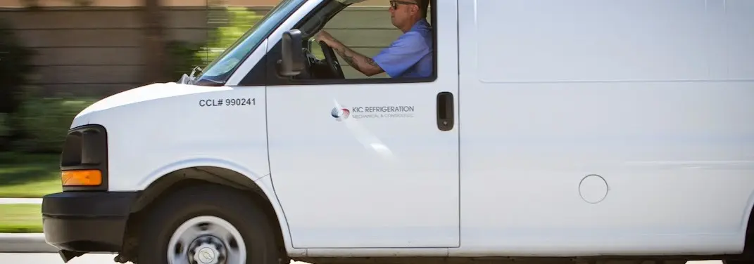 KIC Refrigeration service vehicle serving Mansfield area